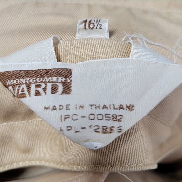 Vintage 70s Montgomery Ward Tan Lightweight Mod Coat, size 16 - Picture 7 of 8